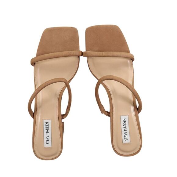 Steve Madden Shoes Womens 10 Sandal Mule Pumps Double Strap Leather Brown Lilah - Picture 7 of 12